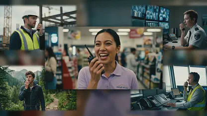 Hình ảnh sử dụng bộ đàm trong vận hành