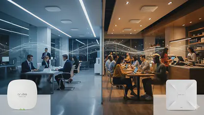 Hình ảnh Wifi AP Aruba vs Rujie cho doanh nghiệp